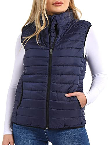 SS7 Womens Gilet Bodywarmer Jacket Quilted Waistcoat Plus Sizes Navy