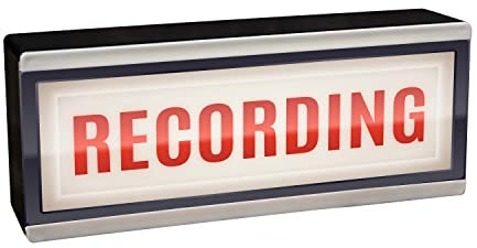 Light Up Recording Sign - Illuminated Music Film Entertainment Room - DJ Light Retro Wall Home Studio Light Box - Do Not Disturb