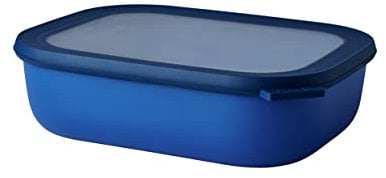 Mepal - Multi Bowl Cirqula Rectangular - Vorratsdose mit Deckel - Geeignet als Luftdichte Aufbewahrungsbox für den Kühlschrank, Mikrowellengeschirr & als Frischhaltedosen - 2000 ml - Vivid Blue