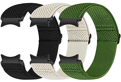Runostrich Elastische Armband Kompatibel Mit Samsung Galaxy Watch 7/6/5/4/FE 40mm 44mm, 5 Pro, 6/4 Classic 43mm 47mm 42mm 46mm - Nylon Sport Uhrenarmband Für Damen Und Herren
