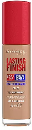 Rimmel Lasting Finish Liquid Base de maquillaje Classic Beige 201 30 ML