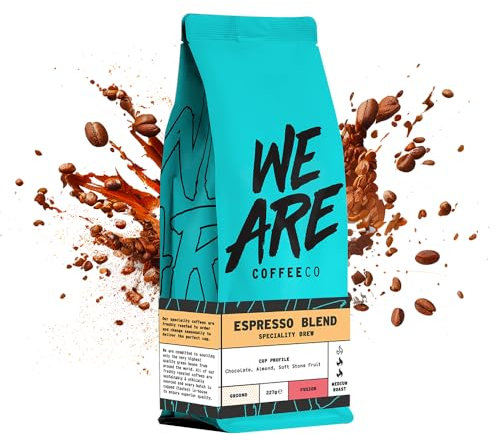 We Are Coffee Co - Espresso Blend - Ground Coffee Espresso 227g | Medium Roast | 100% Arabica | Freshly Roasted in the UK