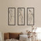 Resama 3 Stück Metall Minimalistische Abstrakte Frau Wandkunst Modern Single Line Female Home Hanging Wandkunst Dekor für Wohnzimmer Schlafzimmer Badezimmer(Schwarz,Eleganter Körper)