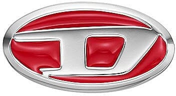 Diesel Herrenohrringe aus Edelstahl oder Halbedelstein mit Ohrsteckerverschluss, Rot und Silber