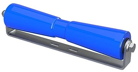 SUPROD Polyurethan Kielrolle mit Halter Sliprolle Bootstrailer Sliphilfe verzinkt 400 mm, blau
