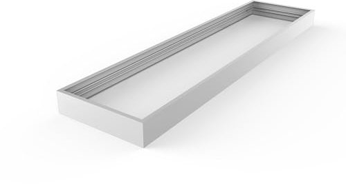 Aufbaurahmen Alu weiß für LED Panel 120x30cm, Aufputzrahmen, einfacher Zusammenbau, Zusammensteckbar, Deckenaufbaurahmen, Deckenmontage, Wandmontage (120 x 30 cm)