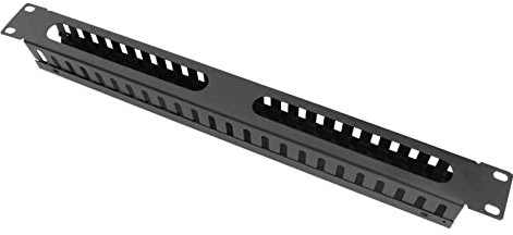 HEMOTON Cable Raceway Rack Network Cable Management Organizer Metal Slot Rack Organizer Clips