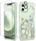GVIEWIN kompatibel mit iPhone 12 Hülle/iPhone 12 Pro Hülle 6,1 2020, mit Displayschutz Schutzfolie+Kamera Schutzfolie,Blume Klar Dünn Stoßfest Kratzfestes Handyhülle Schutzhülle,Lebendiger Frühling