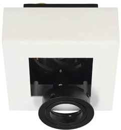 EDO LED Deckenstrahler GU10 1-flammig Schwarz OSMIN RIM - Schwenkbarer Aufbau-Spot mit austauschbarem Ring Ø55/75 mm - Deckenaufbauleuchte aus Aluminium - Innenleuchte ohne Leuchtmittel
