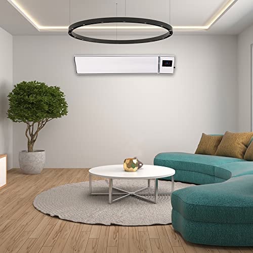1200W u. 600W ElectricSun weiß Infrarotheizung mit thermostat, für Wand- und Deckenmontage 94x15cm Infrarotheizkörper mit App Smart Life