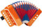 Horse Kinder-Akkordeon, 10 Tasten, Steuertaste, Akkordeon, Musikinstrumente für Kinder, Anfänger, leicht und umweltfreundlich (Orange)