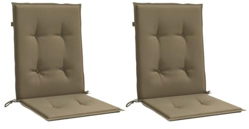 vidaXL Niedriglehner-Auflagen 2 STK. Melange Taupe 100x50x4 cm Stoff