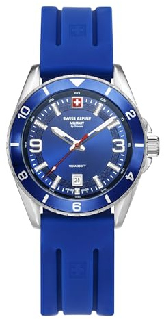 swiss alpine military Herren Uhr Analog Quarz 7034.1 Silikon
