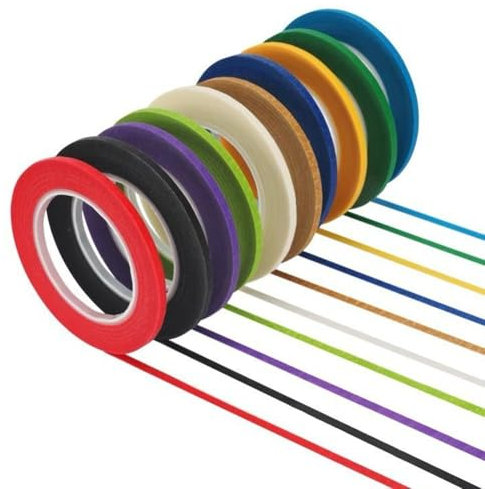 Rockreyoa 12 Roll Whiteboard Tape Buntes Klebeband Whiteboard Linien PET Artist Tape Selbstklebendes Markierungsband für Whiteboards, Blackboard, Notebook (12 Farben) Buntes 12 Stück