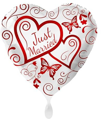 NEU Folienballon - Just Married - ca. 45cm Durchmesser