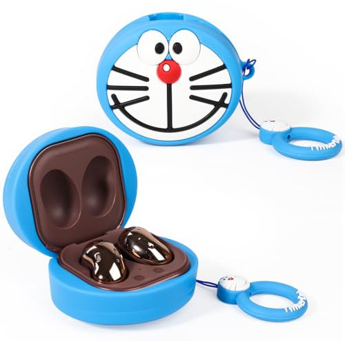 TAOCHEN Silicone Case for Galaxy Buds Pro/Live/2/FE (2023), Cute Cartoon Charging Case Protective Cover for Samsung Wireless Earbuds (Amen)
