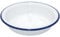 AMK® Falcon Pie Dish Round Traditional White 22cm x 4.5D Traditionally Enameled with Blue Rim Dishwasher & Oven Safe