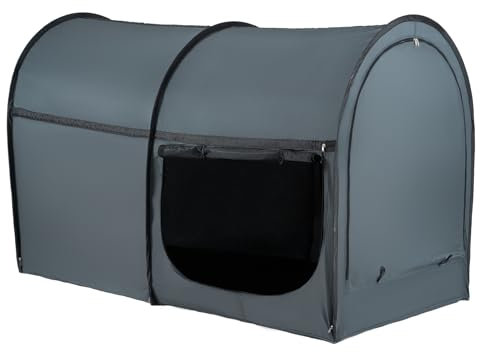 VEVOR 4 Doors Breathable Dream 0.28 in Fiber Poles Privacy, Full Size Block Out Light Bed Canopy, Fit for Kids Playhouse and Adults Sleeping Tent, 1900 x 990 x 1190 mm