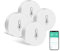 ZigBee Thermometer Sensor, ZigBee Mini Round Hygrometer, Compatible with Alexa Googglle Home, Requires ZigBee Tuya Hub White (4 Pack)