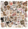 MOPZIJA 60PCS Katzen Sticker,Lustiges Aufkleber Set Cat,Katzen Meme Sticker,Wasserfeste Vinyl Aufkleber Tiere für Skateboard Laptop Koffer Helm Motorrad Fahrrad Handy,Geeignet für Erwachsene Kinder