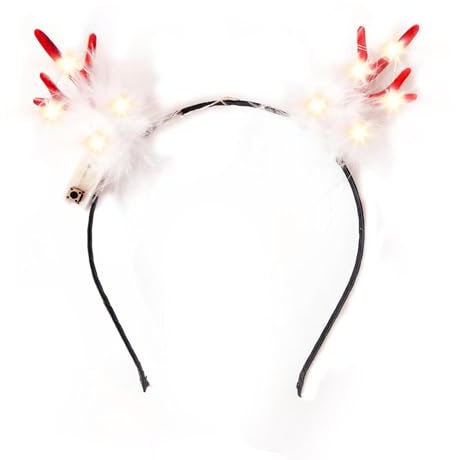 Serre-tête de Noël à LED en forme de bois de cerf | Serre-tête lumineux en corne de renne pour et adultes | Accessoire de cheveux festif pour fêtes de Noël, événements de vacances et fêtes