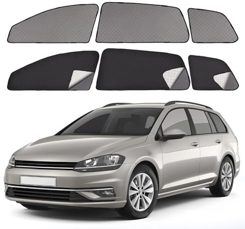 XCBYT Sonnenschutz Auto Seitenscheibe für VW Golf 7 Variant 2013-2020, Magnetisch Autoscheiben Sichtschutz Fenster Verdunkelung, Sonnenblende UV-Schutz, Atmungsaktiv, im Auto Schlafen Camping