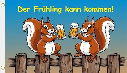 U24 Flagge Fahne Der Frühling kann kommen Hissflagge 90 x 150 cm