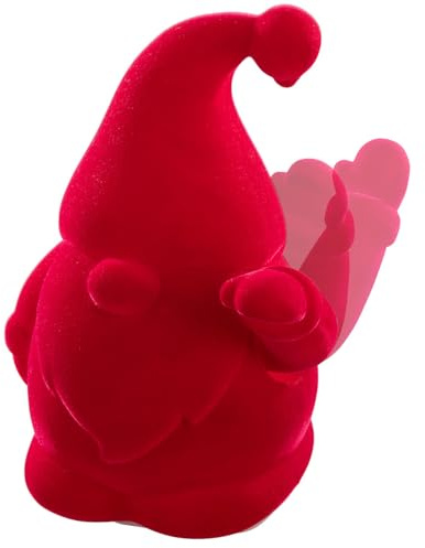 Nain de jardin animé à pile - coloris rouge [infactory]