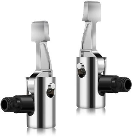 Amabro 2 Stück 8mm Autoventil Adapter,Luftpumpe Fahrrad,Fahrrad Ventile Adapter Ventilschlüssel Tubeless Ventilverlängerung Hebelstecker Air Chucks Reifen Clip Momentstecker Druckluft Reifenfüllnippe