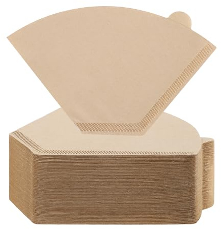 300 Stück Kaffeefilter, #4 U-förmiges Filterpapier für die Kaffeeextraktion | Ungebleicht, Stabile Pressnaht, Gleichmäßige Extraktion, Feine Filtration, für Handfilter & Kaffeemaschinen