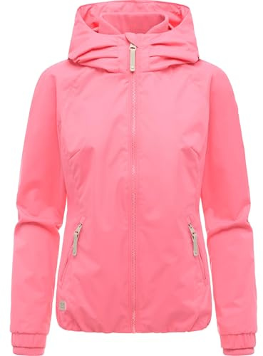 Ragwear Damen wasserdichte Übergangsjacke leichte Jacke kurz mit Kapuze Dizzie Intl XS-6XL