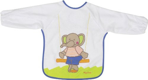 Playshoes Unisex Baby Ärmel-Lätzchen 507197, 607 - Elefant, Onesize (LxBxA: ca.39x30x34cm)