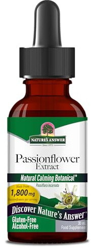 Nature's Answer Passion Flower | Super Concentrated | Liquid Herbal Tincture Supplement Drops | Natural Calming Botanical | Non-GMO | Alcohol-Free, Gluten-Free & Vegan 1oz