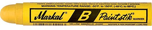 Markal Solid Paint Marker B Paint 80221 80221 Yellow 17 mm 1 pc.