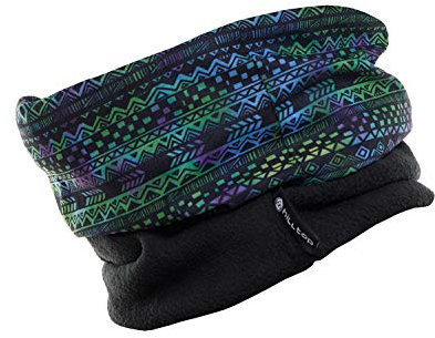 Hilltop Polar Multifunktionstuch mit Fleece, Kopftuch, Halstuch viele Farben, Farbe Polar Tuch:Green Inca Design
