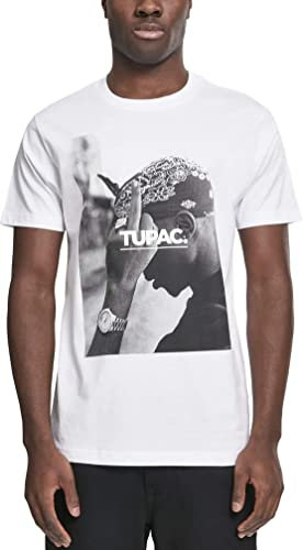 Mister Tee Herren T Shirt Kurzarm 2Pac F*ck The World T-Shirt Kurzarm, Weiß, XL