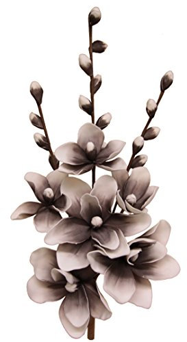 Flair Flower Soft-Magnolienarrangement, Kunststoff, braun/weiß, 67 x 26 x 20 cm