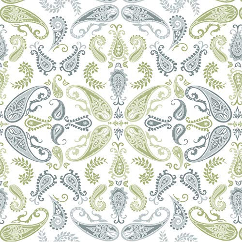 Con-Tact Grip Prints Revestimiento Antideslizante Duradero no Adhesivo para estantes y cajones, Vinilo, Abbey Sage, 46W x 122L cm