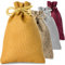 12 Set Jute-Säckchen Farbe gold, Größe 10 x 15 cm für den eigenen Adventskalender zum Befüllen (in 4 verschiedenen Farben erhältlich)