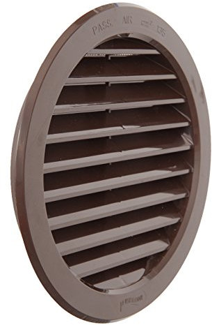 La Ventilazione T16RM Rejilla de ventilación Redonda de plástico para empotrar, marrón, ø 190 mm