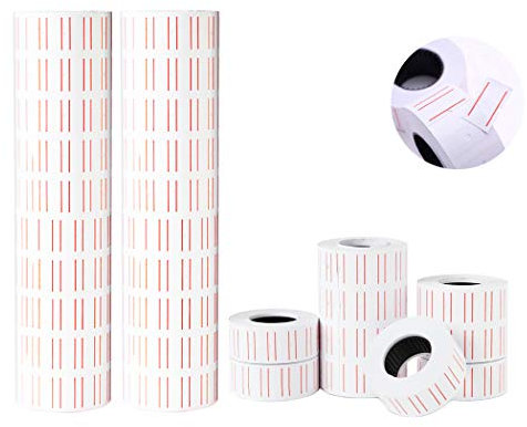 Hatisan 30 Rollen 15000 Stück Etikettenpapier für Mx-5500 Preisauszeichner, Super Sticky Tag Etiketten (30 Rollen 15000 Etiketten)