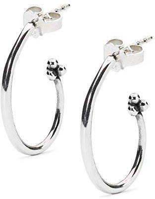 Trollbeads Silber Earring Ohrringe mit Knospen Ende, TAGEA-00100, one size