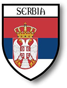 Akachafactory Aufkleber Sticker autoaufkleber Wappen Schild Flagge flaggen Fahne serbien