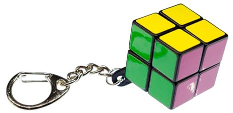 Miniblings Zauberwürfel Schlüsselanhänger Drehwürfel Würfel Spiel 2er 2x2 - Handmade Modeschmuck I I Anhänger Schlüsselring Schlüsselband Keyring