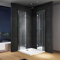 IMPTS Duschkabine Eckeinstieg 70x120 cm 180º Doppel Falttür Falttürkabine 6mm NANO Glas 195cm,OHNE Duschwanne