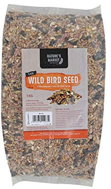 Garden Mile Sonnenblumen-Herzen, Vogelfutter, Wildvogel-Samen für hohe Energie, Wildvogelfutter, Vogelnüsse, Outdoor-Garten, Samenfutter, perfekt für den Außenbereich, Garten, Terrasse, 1 kg Beutel