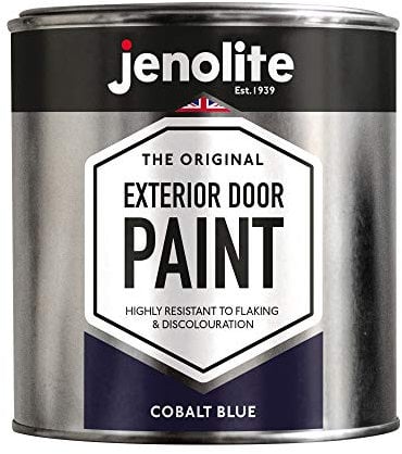 JENOLITE Garage & Exterior Door Paint - Cobalt Blue - 1 Litre - Suitable for Metal & Wood Doors & Garage Doors (RAL 5013)