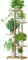 Decdeal Scaffale per Fioriera a 5 Livelli,Scaffale Porta Piante,Scaffale per Vasi da Vaso,Supporto per Fioriera in Metallo,Scaffale per Stoccaggio Resistente per Piante