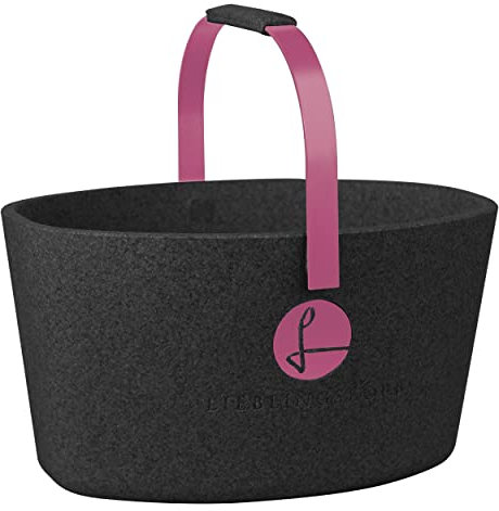 Lieblingskorb Basic deep Black Einkaufskorb und Thermobox in einem, isoliert, abwaschbar, Made in Germany, Picknickkorb zum kühlen von Lebensmittel, Einkaufstasche, Volumen: 22 Liter (Magenta)