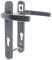 JCP uPVC Door Handle Pair, 122mm Screw Centres, 92 PZ 92mm Sprung Set, 220mm X 30mm Backplate, Anthracite Grey 7016